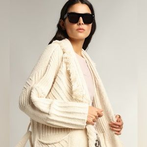 Golden Goose Journey Knit Belted Cardigan Yarn Cotton Mix Papryus Sweater